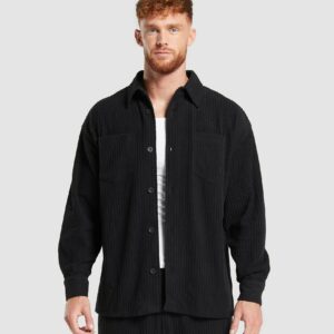 Cord Overshirt Black