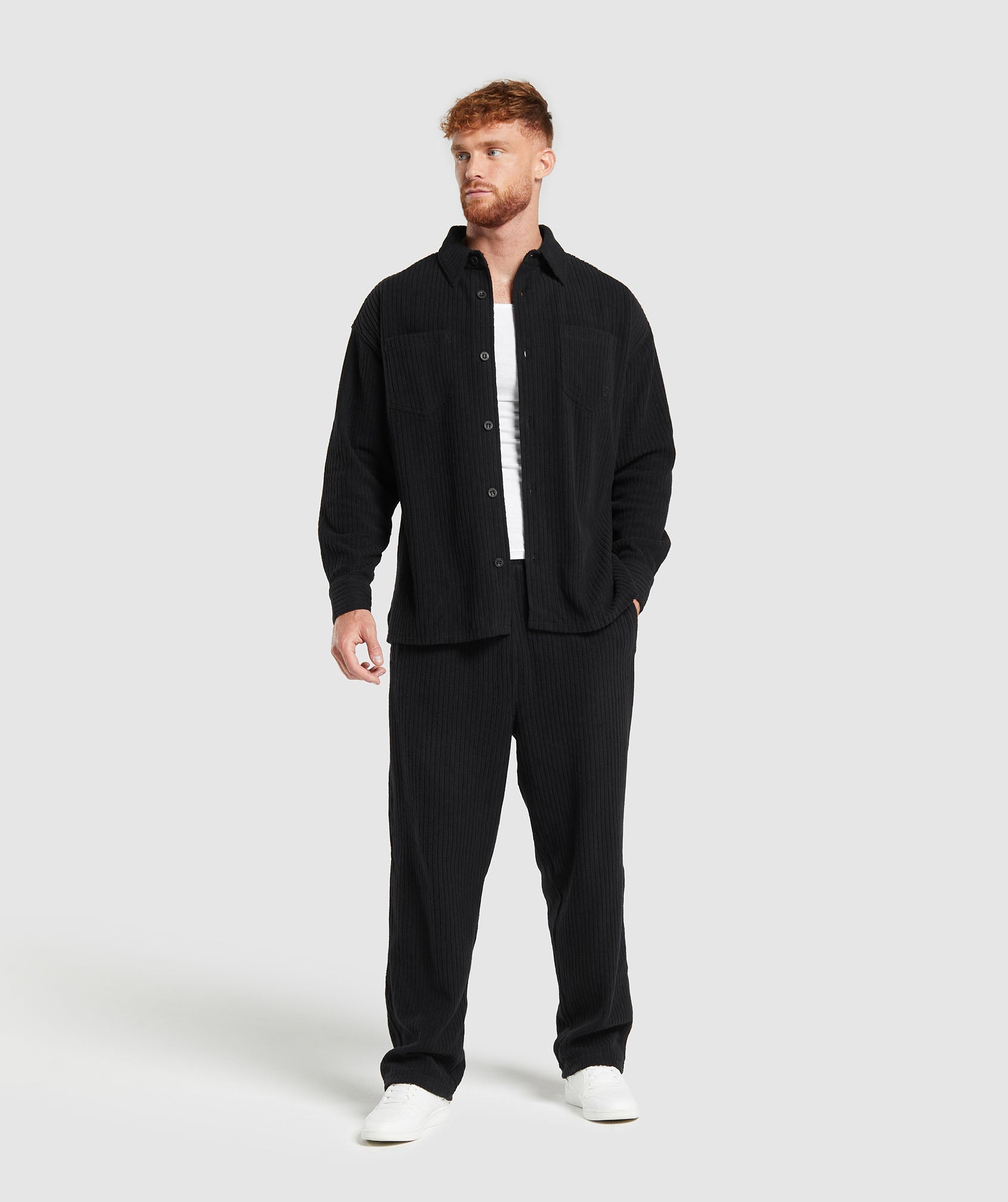 Cord Overshirt Black - immagine 4