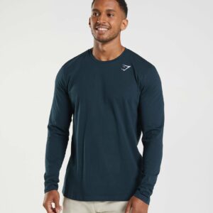 Crest Long Sleeve T-Shirt Navy
