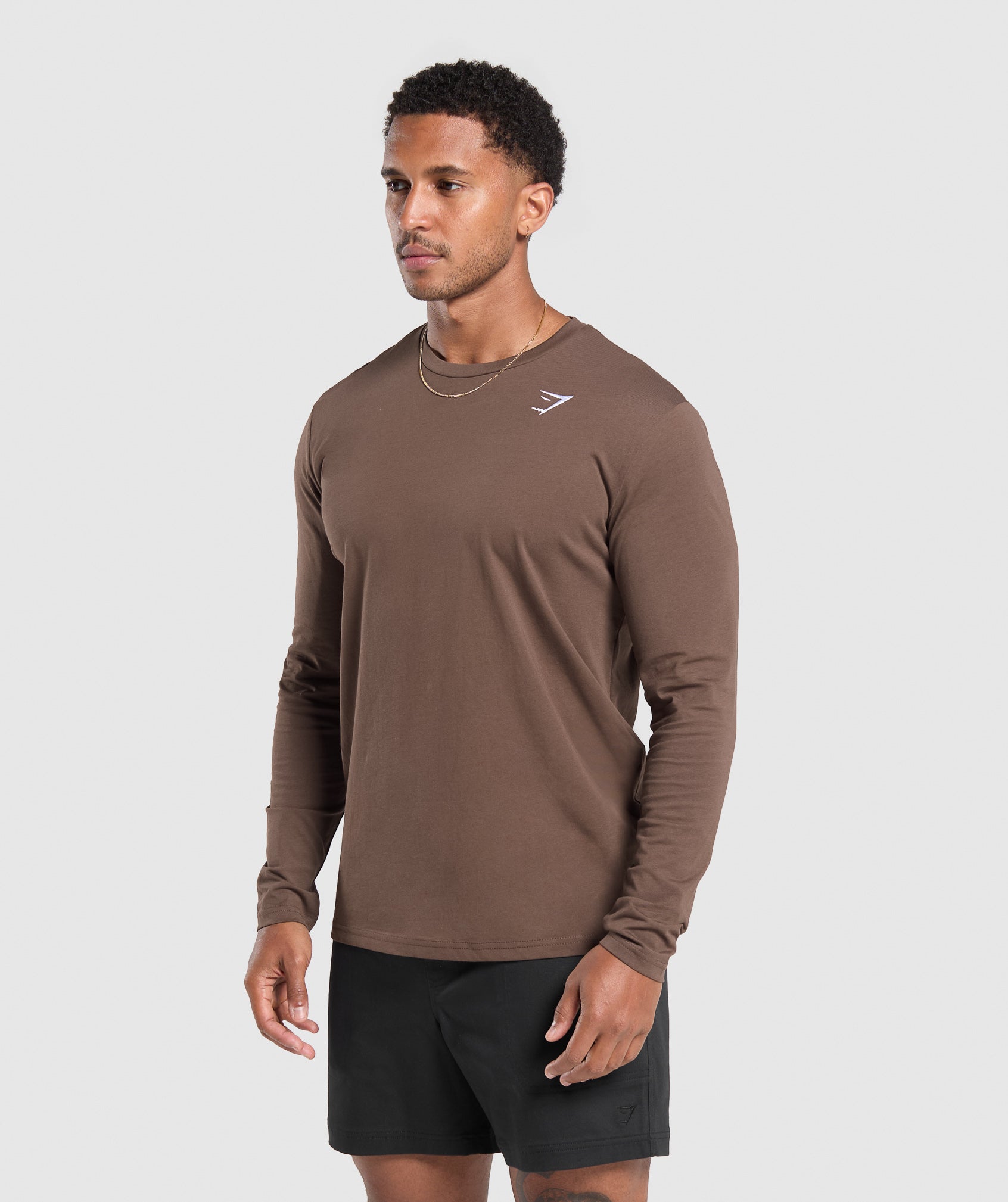Crest Long Sleeve T-Shirt Walnut Brown - immagine 3