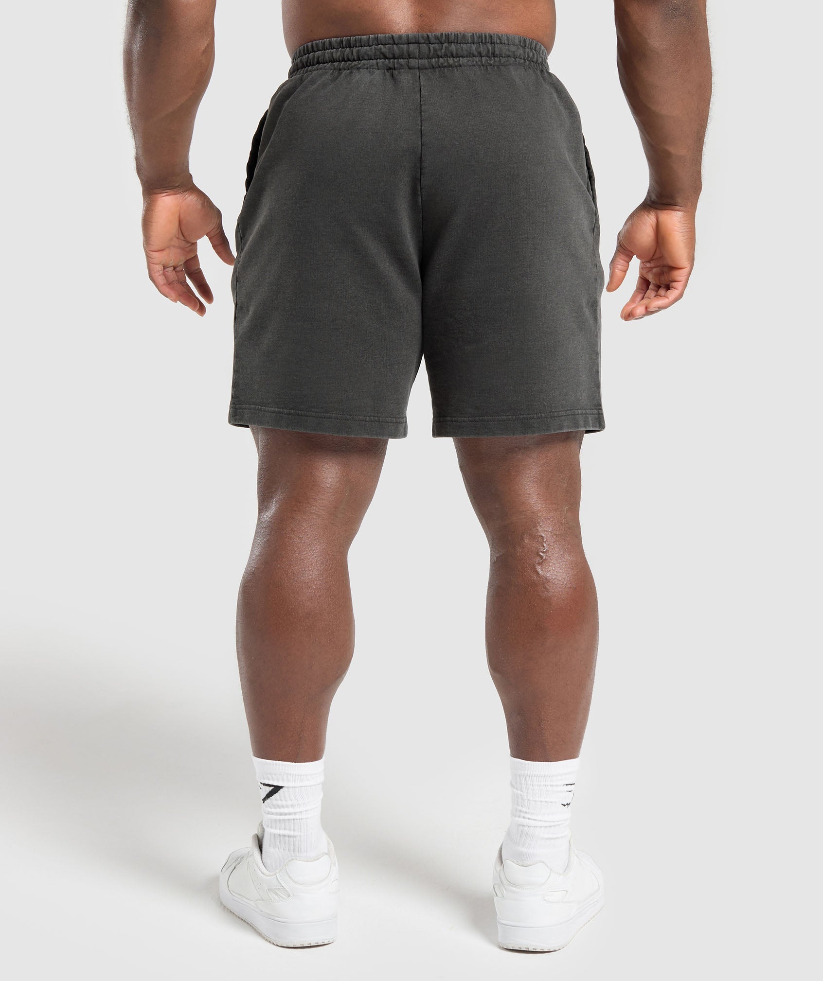 Distressed Graphic 7" Shorts Black Acid Wash - immagine 2