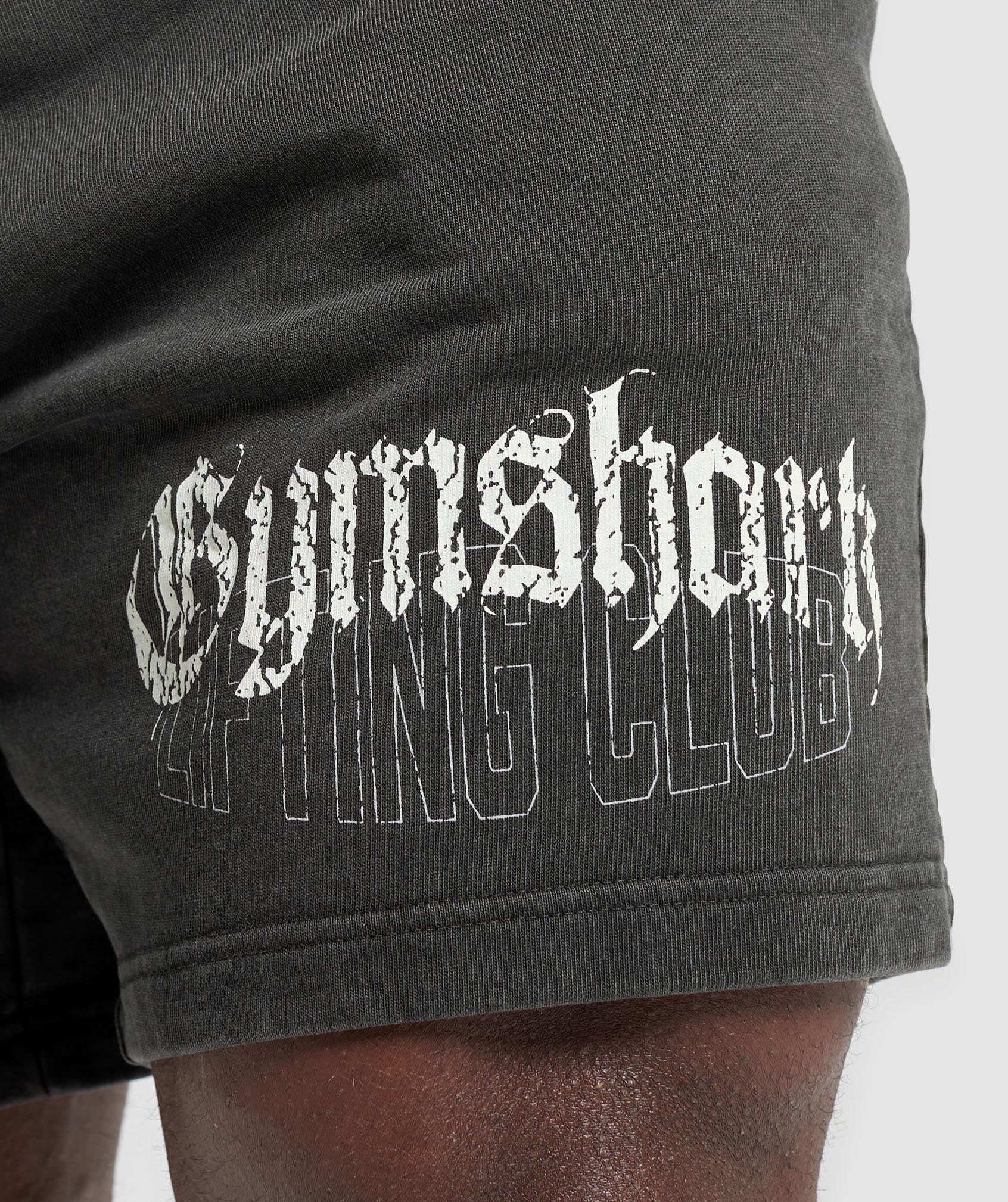 Distressed Graphic 7" Shorts Black Acid Wash - immagine 6