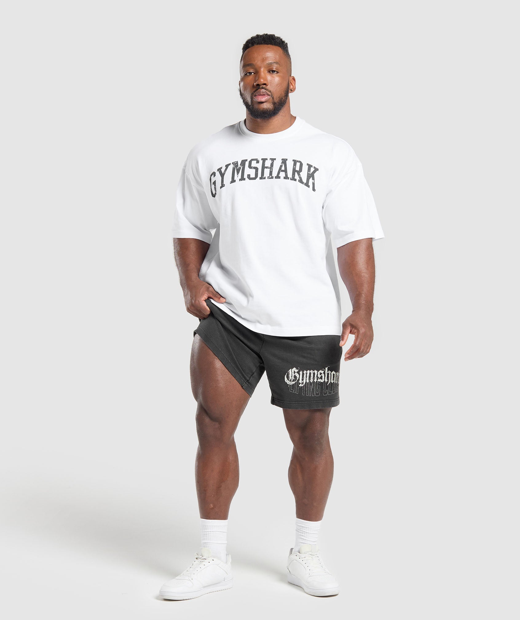 Distressed Graphic 7" Shorts Black Acid Wash - immagine 4