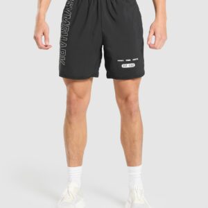 Fitness Graphic Shorts Black