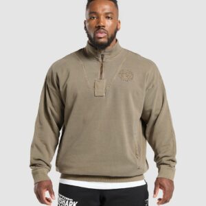 Premium Legacy 1/4 Zip Camo Brown
