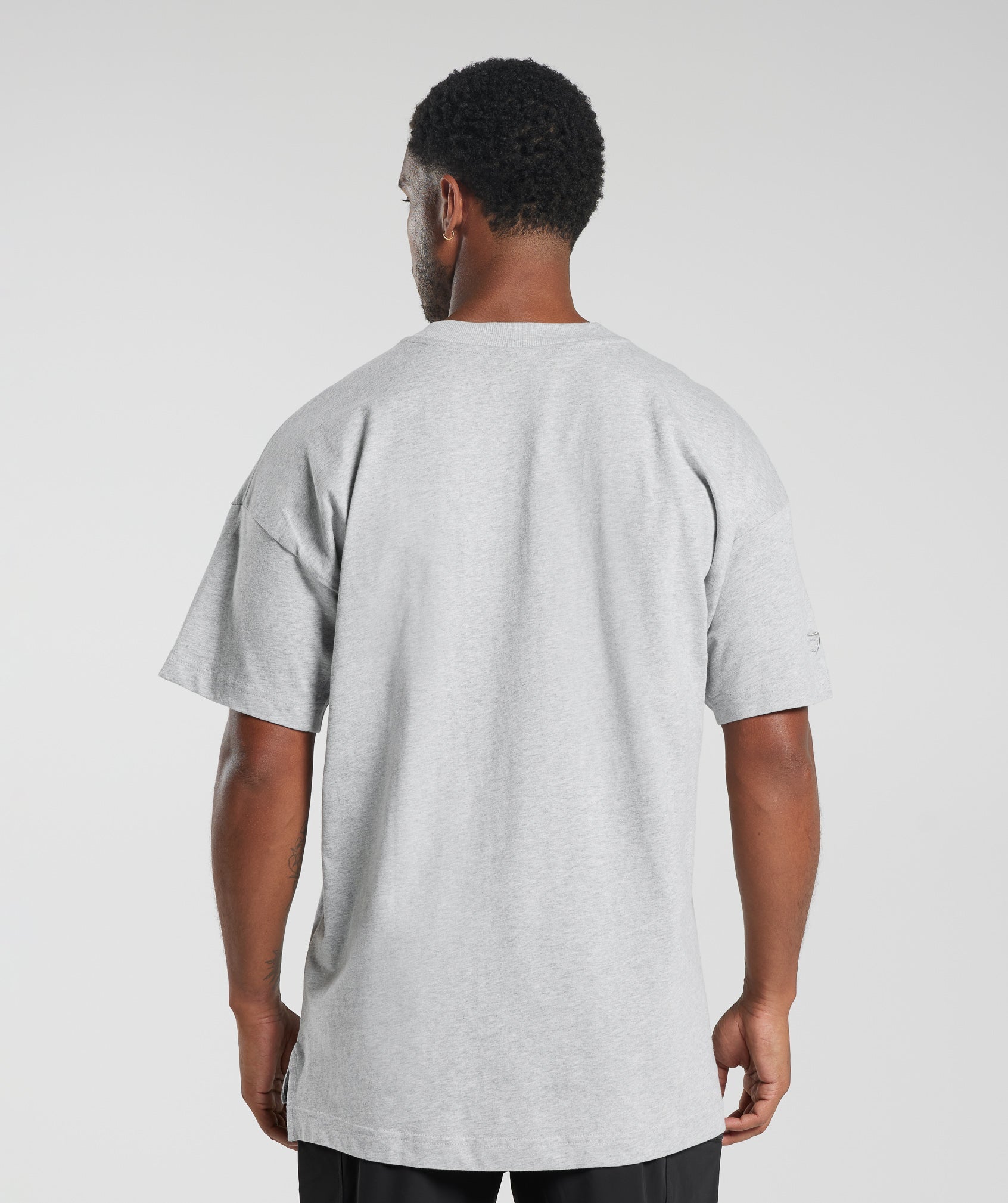 Rest Day Essentials T-Shirt Light Grey Core Marl - Image 2
