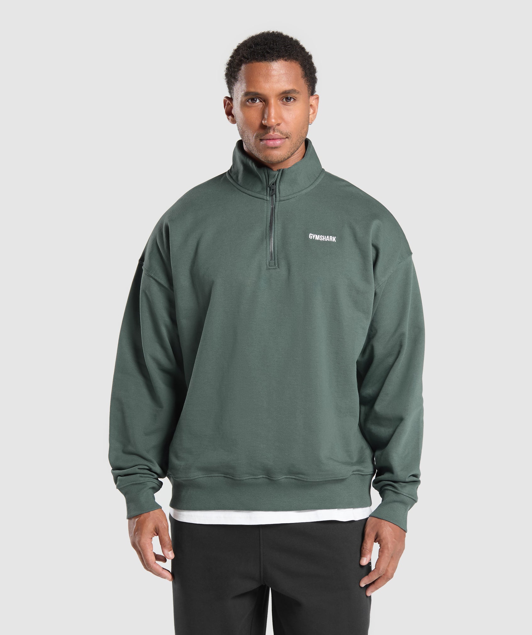 Rest Day Sweats 1/4 Zip Slate Teal