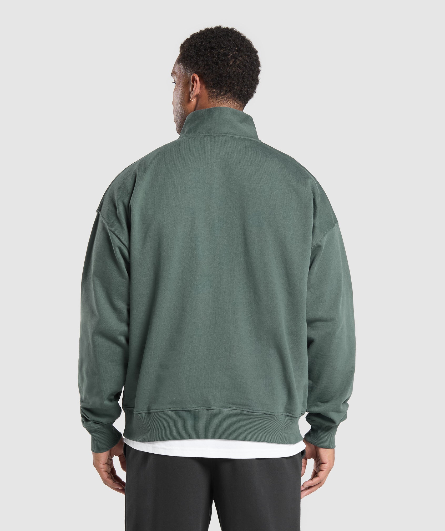 Rest Day Sweats 1/4 Zip Slate Teal - Image 2