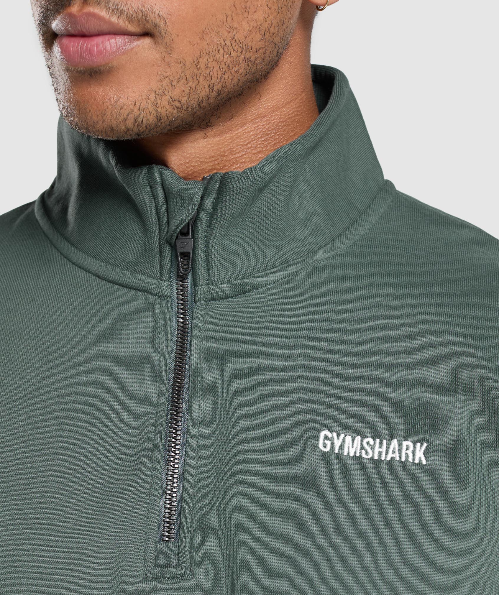Rest Day Sweats 1/4 Zip Slate Teal - Image 5
