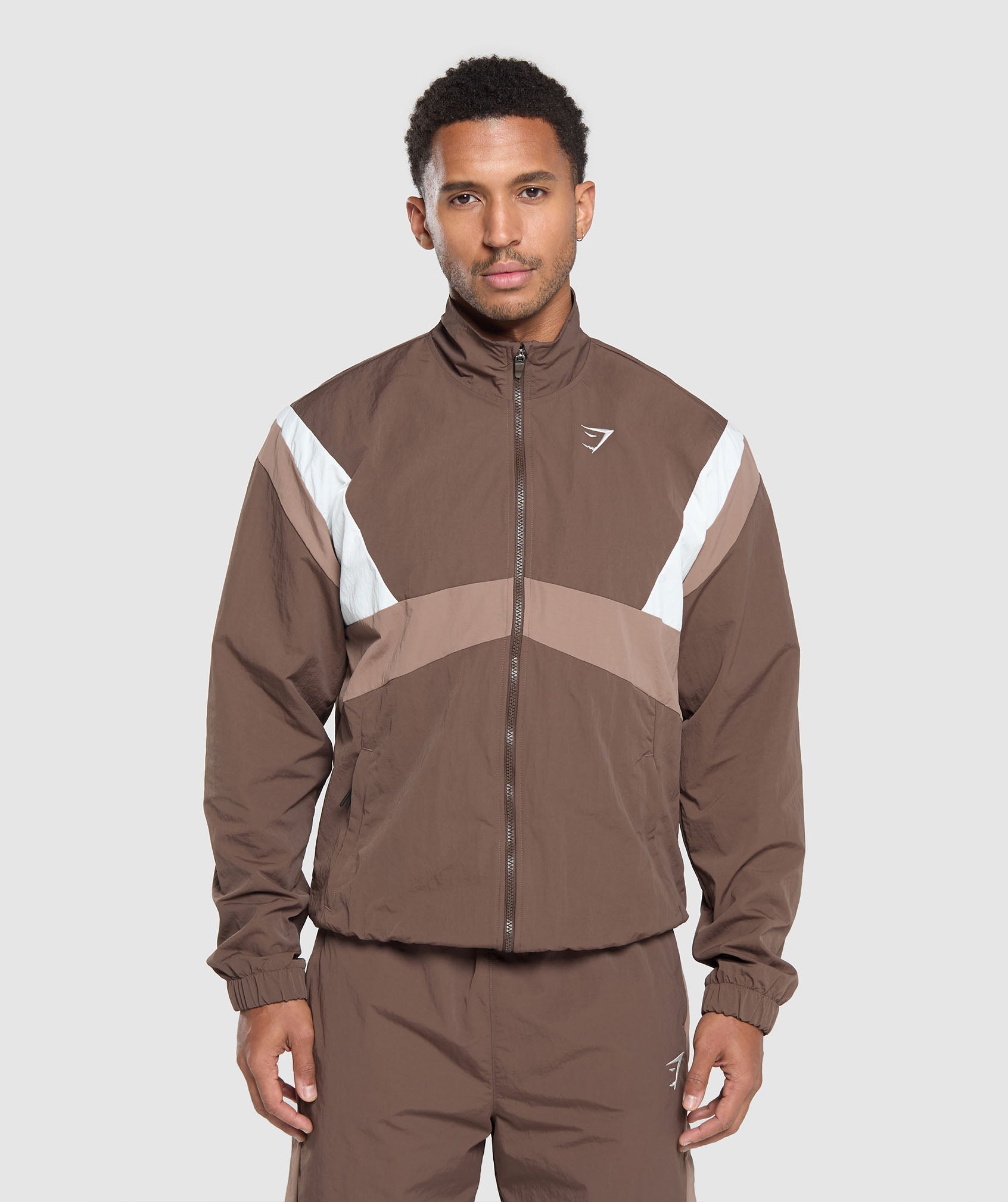 Retro Track Jacket Walnut Brown/Mocha Mauve/Soft White