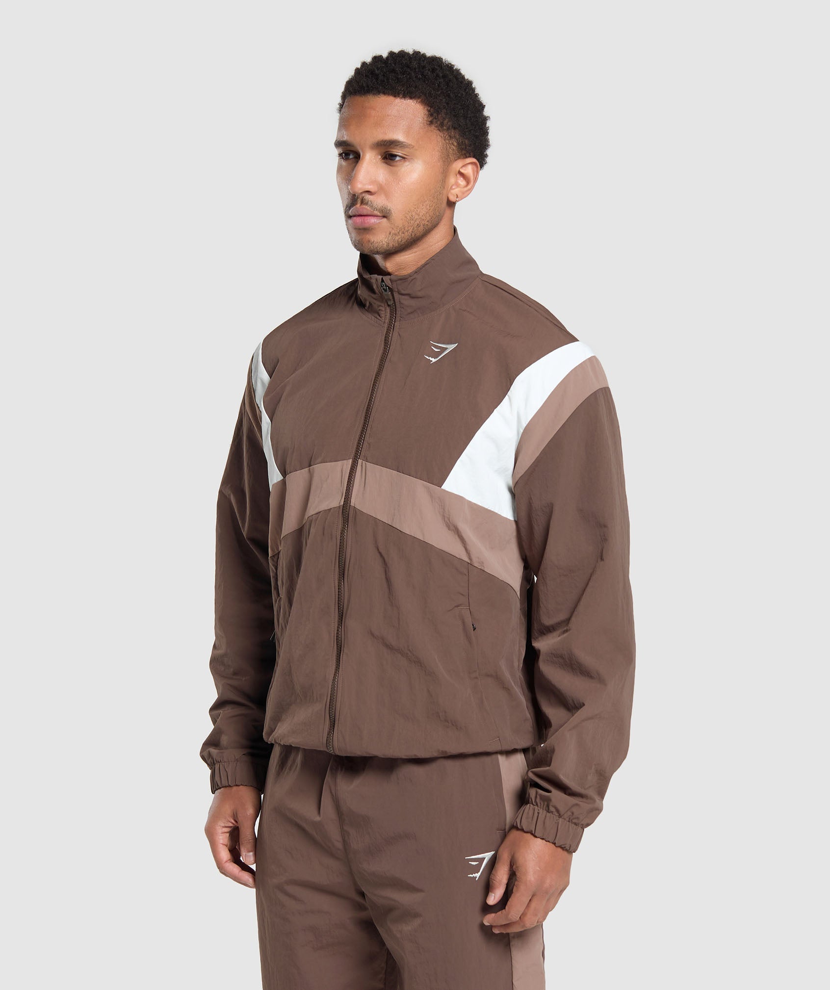 Retro Track Jacket Walnut Brown/Mocha Mauve/Soft White - Image 3