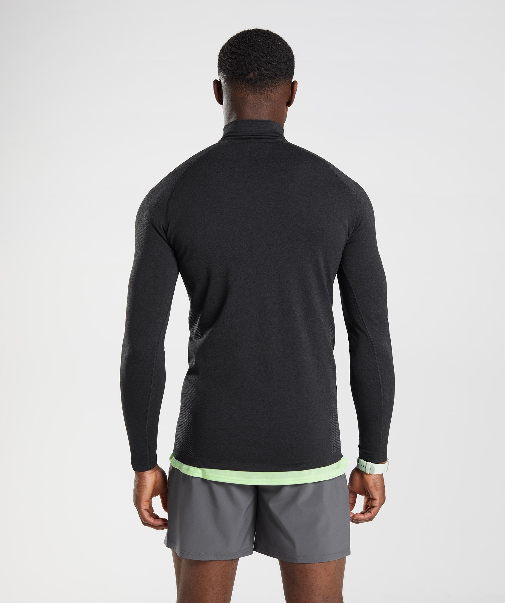 Vital Seamless 1/4 Zip Black/Silhouette Grey - immagine 2