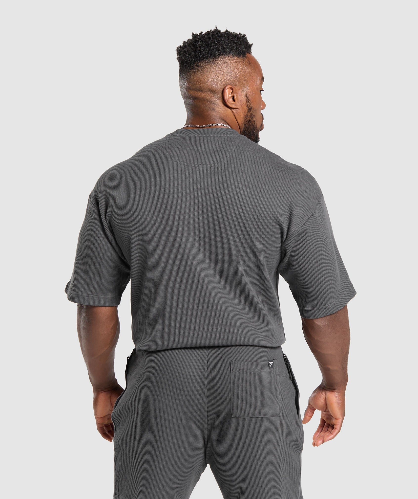 Waffle Oversized T-Shirt Onyx Grey - immagine 2