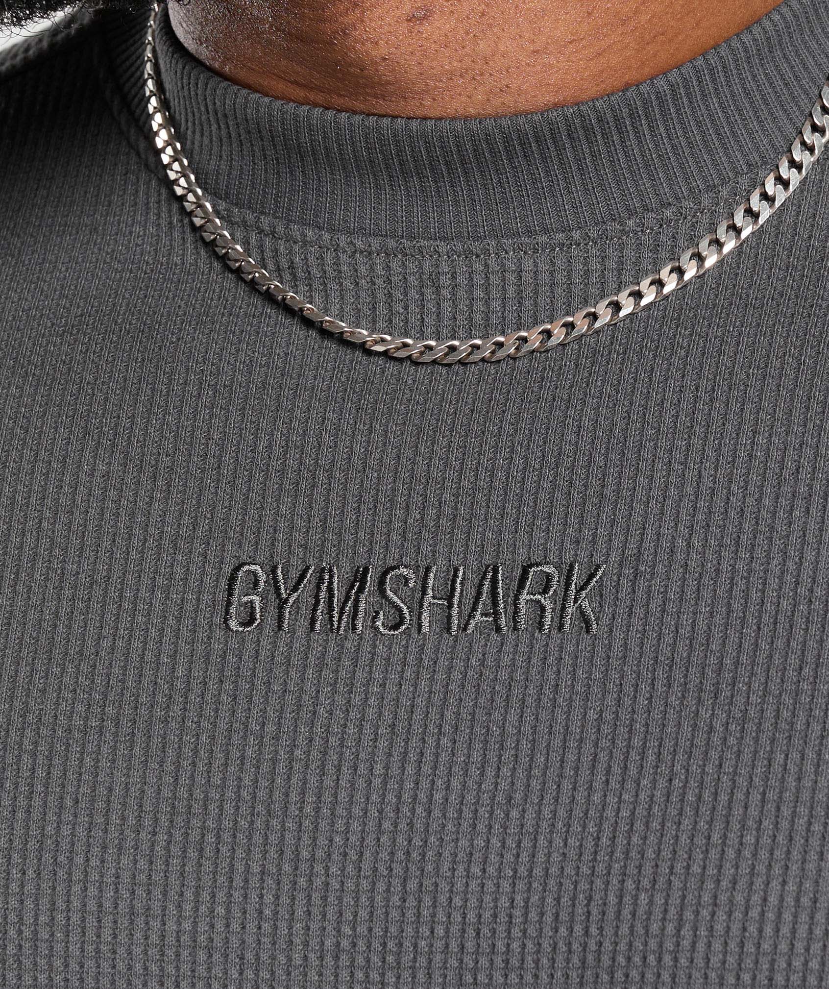 Waffle Oversized T-Shirt Onyx Grey - immagine 5